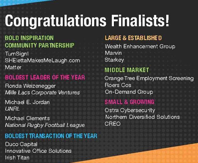January 4, 2024 BOLD Nominees & Finalists ACG Minnesota